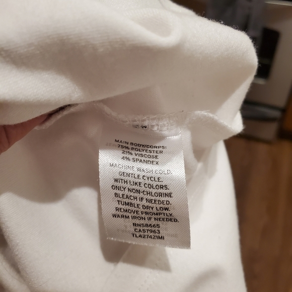 Leith Nordstrom White Scoop Neck Midi Dress Bodycon Slit Stretch Bride Classic L - Picture 6 of 10